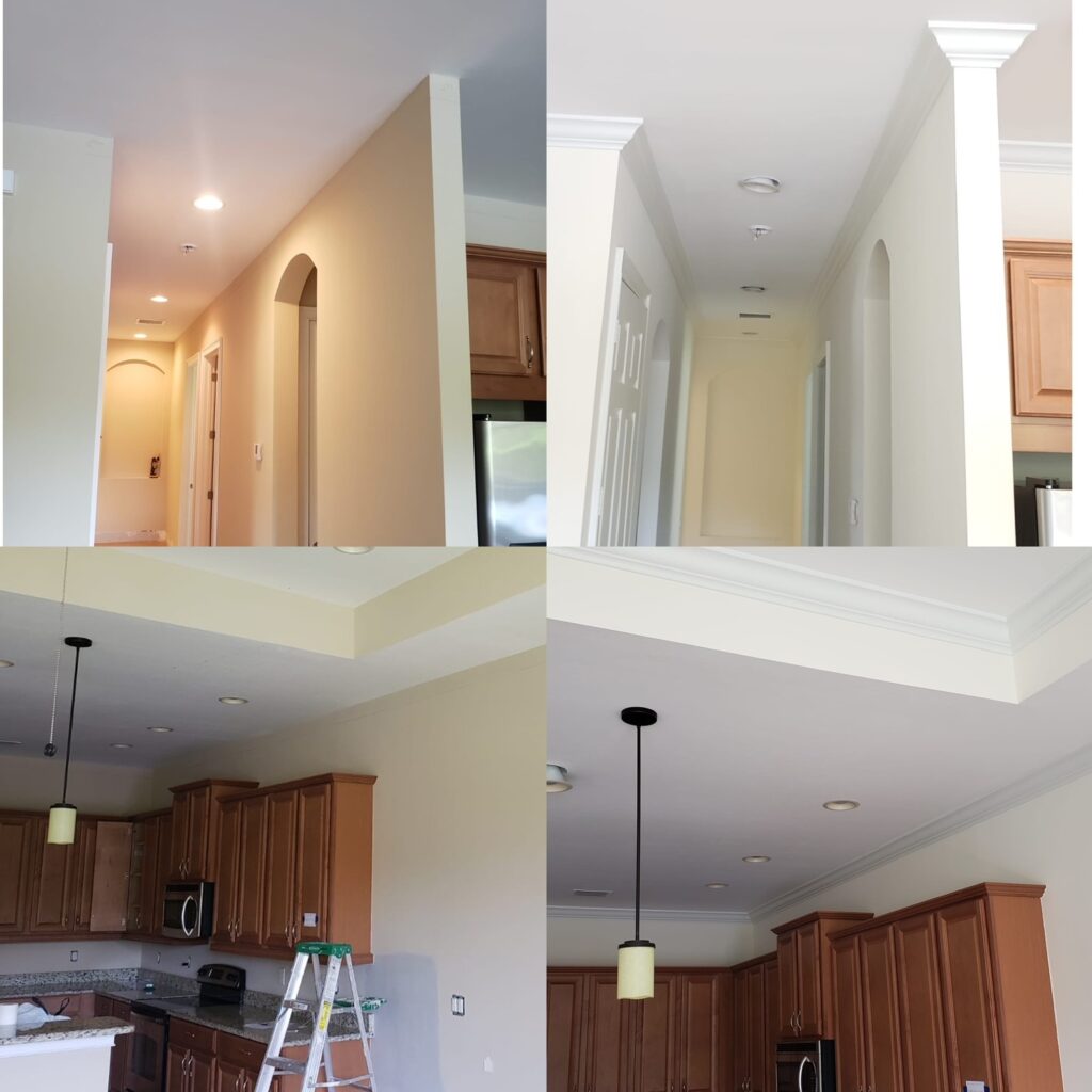 Crown before and after